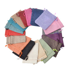 復古麻布束口袋 首飾品禮品抽繩麻布收納袋小布袋定 做9x12cm