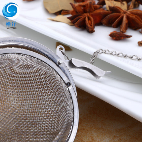 304 stainless steel tea filter kitchen filter marinade seasoning ball soup hot pot round spice ball