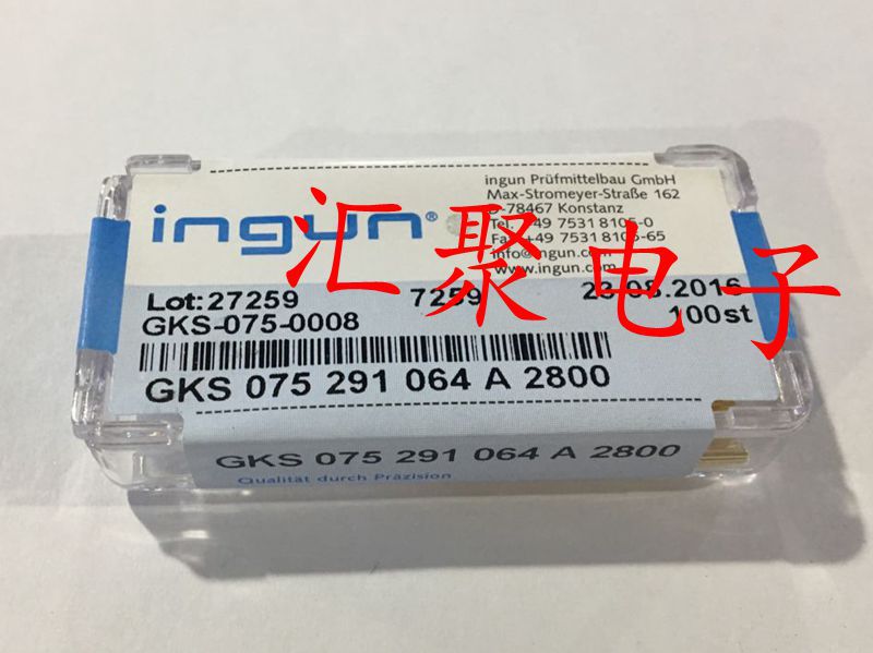 INGUN英钢探针GKS075 291 064 A2800（三切面尖头）1.0mm顶针