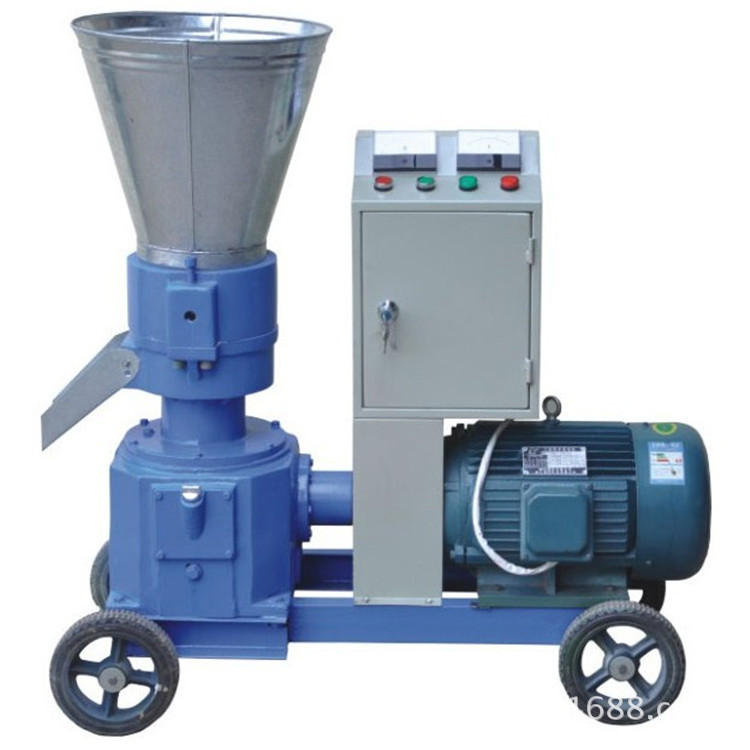 农作物饲料粉颗粒机 平模饲料颗粒加工机械  鱼饲料颗粒机图片