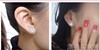 Pendant solar-powered, earrings, small cute fashionable ear clips, no pierced ears