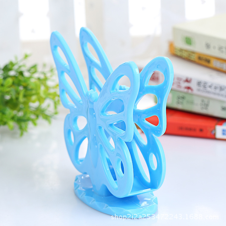 Hotel restaurante suministros de plástico en forma de mariposa caja de pañuelos