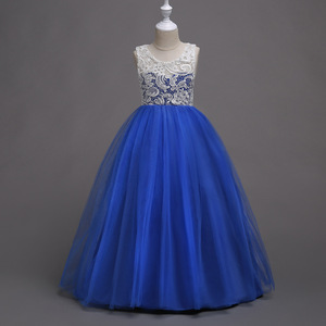 Europe and the United States new children lace yarn dress Princess Dress Girls big mop showman dress