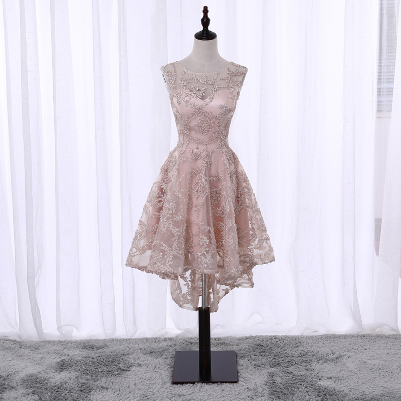 2021 New Bridal Bridesmaid Dress Korean Style Banquet Evening Dress Front Short Back Long Dress Party Dress for Women