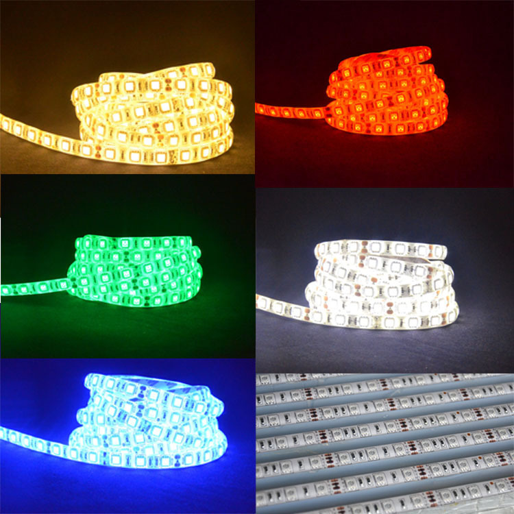 Tira de luz LED 24V parche 5050 tira de luz impermeable Super brillante sala de estar luz de techo tira adhesiva caja de luz al aire libre