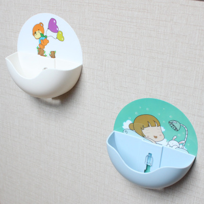 日韩风卫浴卡通ABS创意环保粘贴吸墙免打孔可拆卸无痕硅胶肥皂架|ru