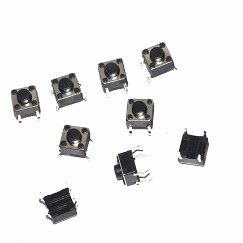 6*6*5 мм микропереключатель кнопка сенсорный переключатель маленькая кнопочный переключатель горизонтальная медная ножка