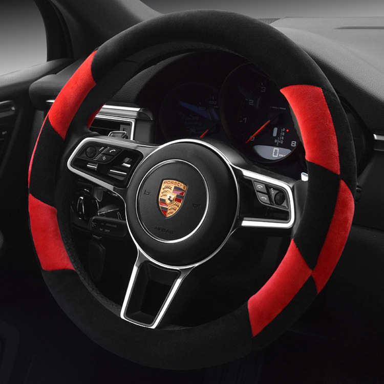 毛絨方向盤套 汽車方向盤手縫把套汽車內(nèi)飾用品一件代發(fā)BT-403