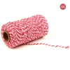 06# Rose red+white*2mm two -color cotton rope (100 yards)