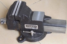 STANLEY史丹利重型台虎钳 耐用铸铁台钳带砧台4寸5寸6寸8寸工作台
