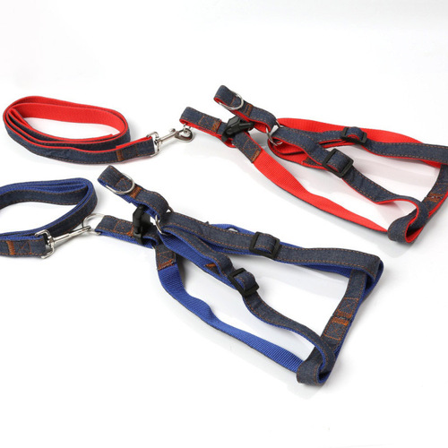 Pet leash, pet denim harness, dog leash, drop shipping of dog supplies