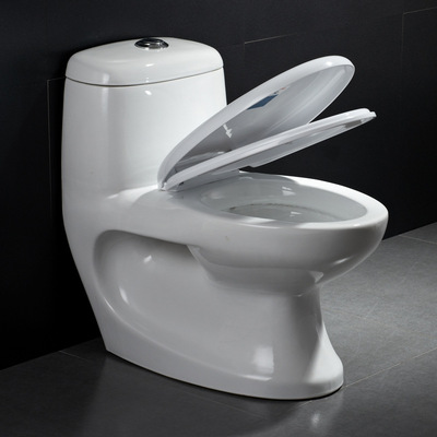 連體式抽水馬桶大口徑直沖式防臭坐便器潔具酒店工程衛浴