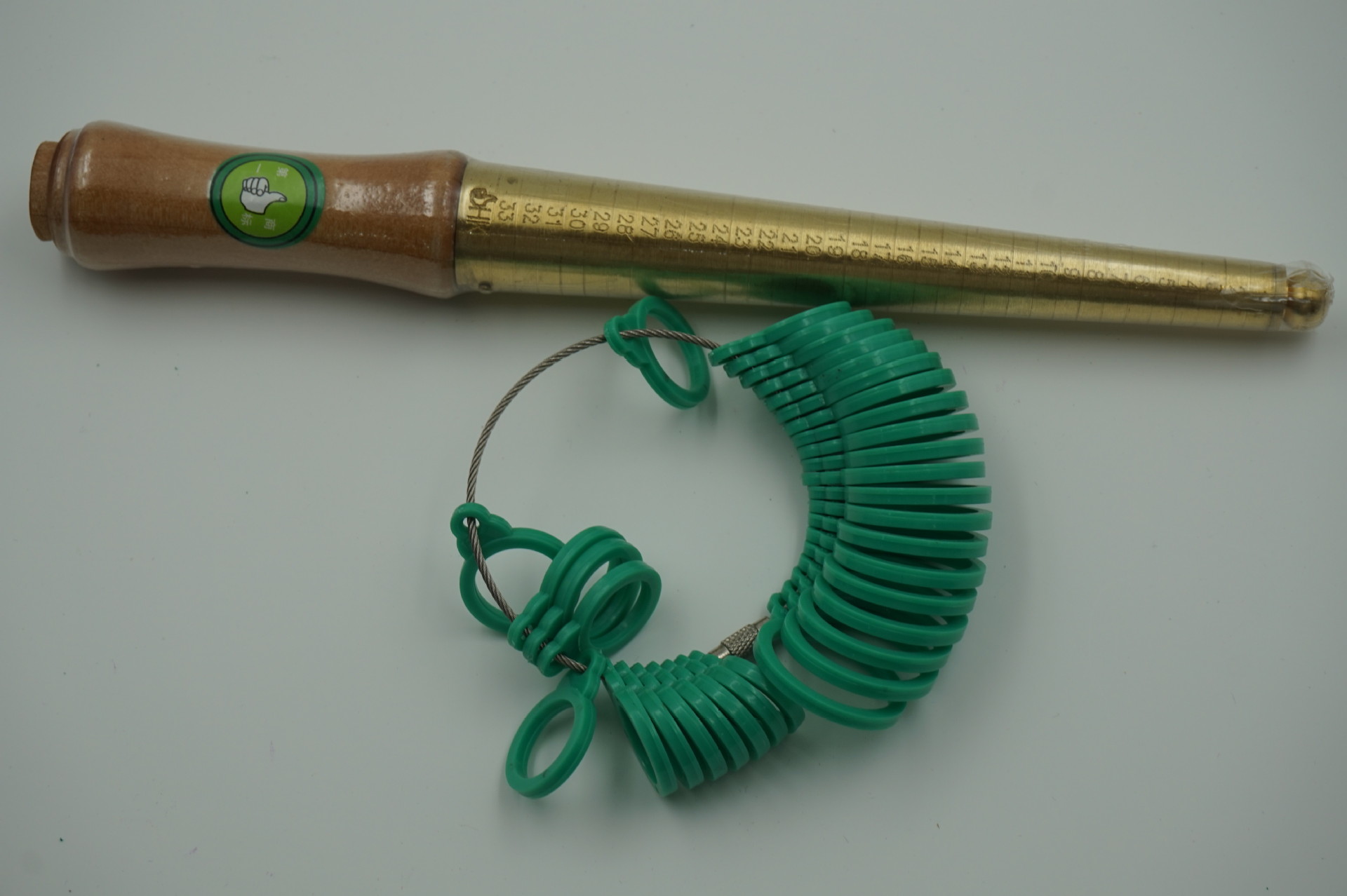 志记器材打金工具 塑料戒指圈铜戒指棒套装 量手指圈大小