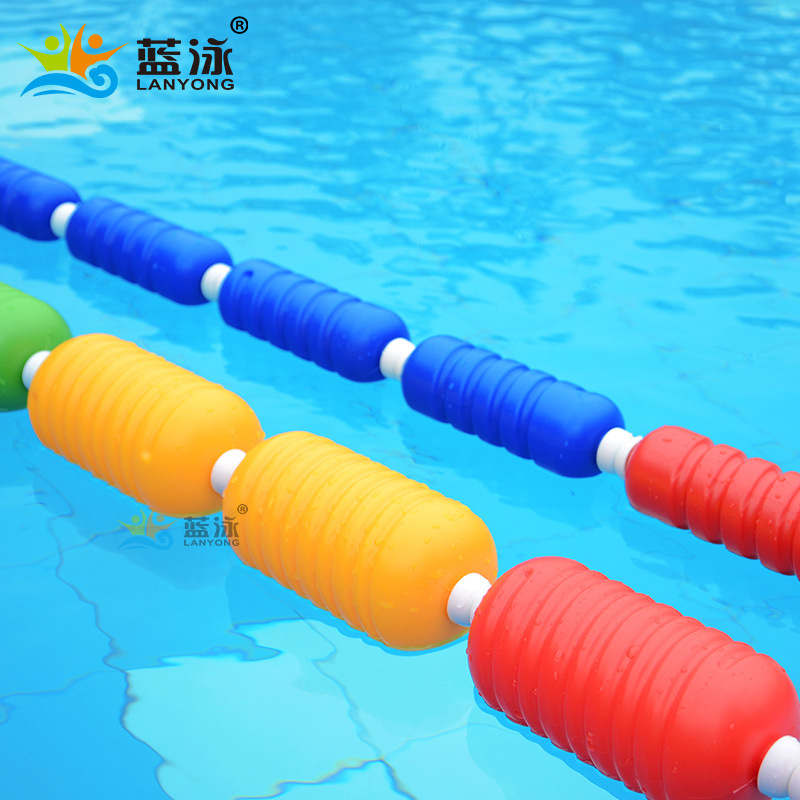 蓝泳牌游泳池泳道线分道线螺旋型比赛分隔线警界线浮标隔水线