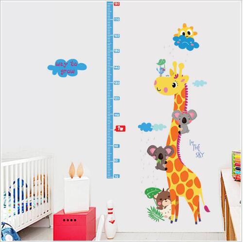 [Manufacturer Supply] SK9002 Giraffe Height Sticker Children's Room Kindergarten Entrance Decorative Wall Sticker PVC