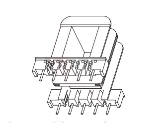 EE48型 5+5PIN 双槽YC-EE-4801骨架 、电感线圈骨架厂家