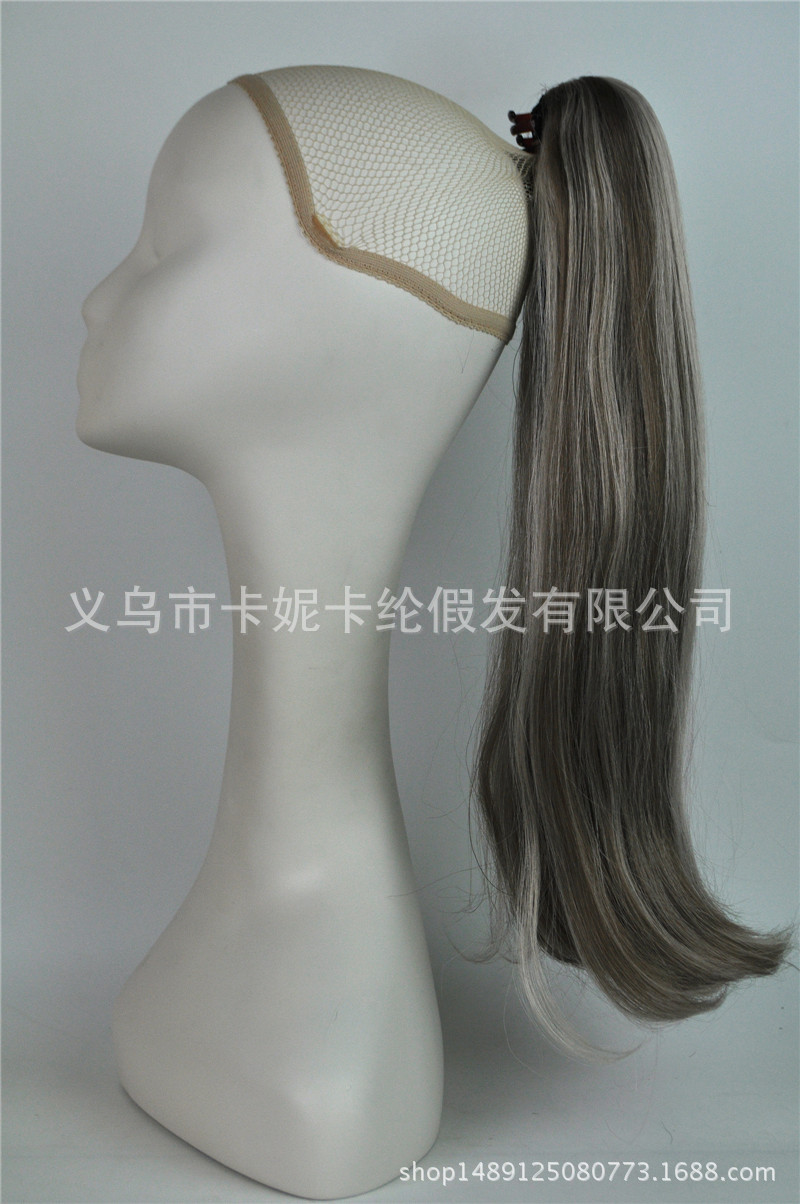 Peluca de cola de caballo para mujer de moda, peluca europea y americana, cola de caballo