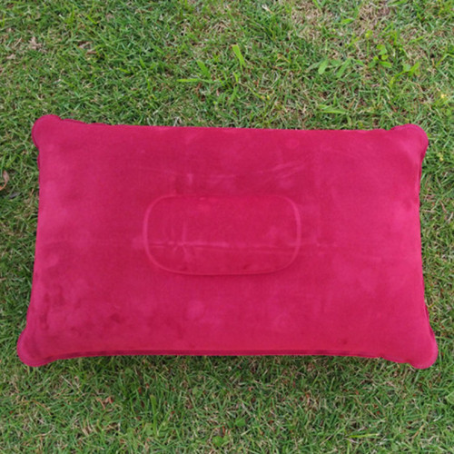 Wholesale outdoor flocking pillow rectangular inflatable pillow travel camping portable nap companion square pillow