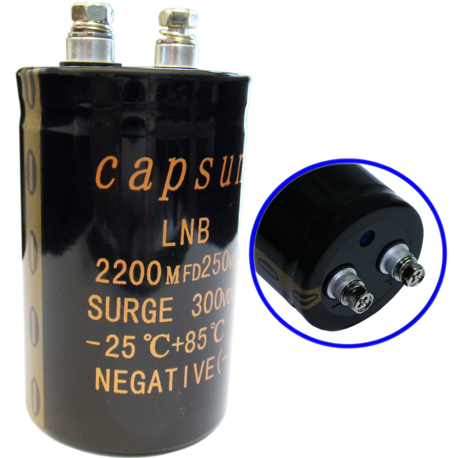 专业 2200UF250V LNB系列黑金电池保护铝电解电容器用途