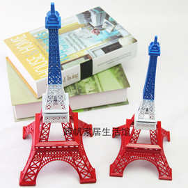 彩色埃菲尔巴黎铁塔模型摆设巴黎塔国旗色旅游工艺品摆件拍摄道具
