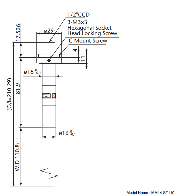 Moritex茉丽特 MML固定倍率远心工业镜头 MML4-ST110