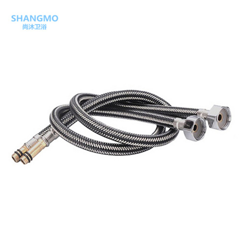 304 stainless steel wire braided hose DN15 G3/8 G1/2 hot and cold faucet water inlet metal pipe pointed hose