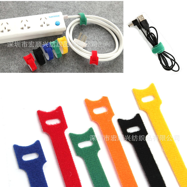 防丢失理线带背对背捆绑带魔术贴  勾毛自粘糖果色扎带魔鬼粘绑带