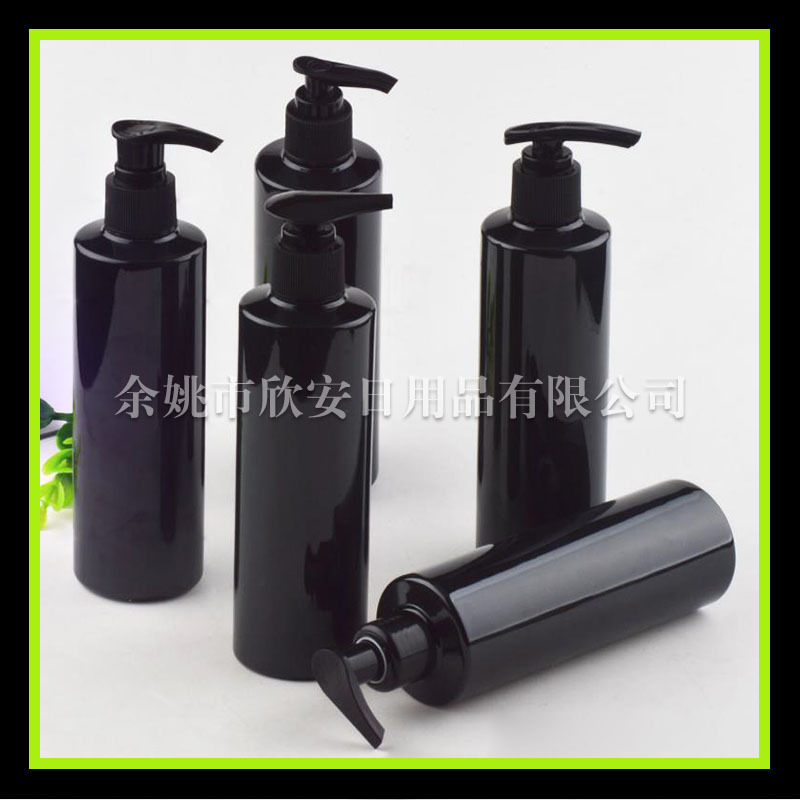 250ml黑色塑料瓶 螺旋泵瓶 按压瓶乳液瓶纯露瓶洗发露瓶化妆品瓶