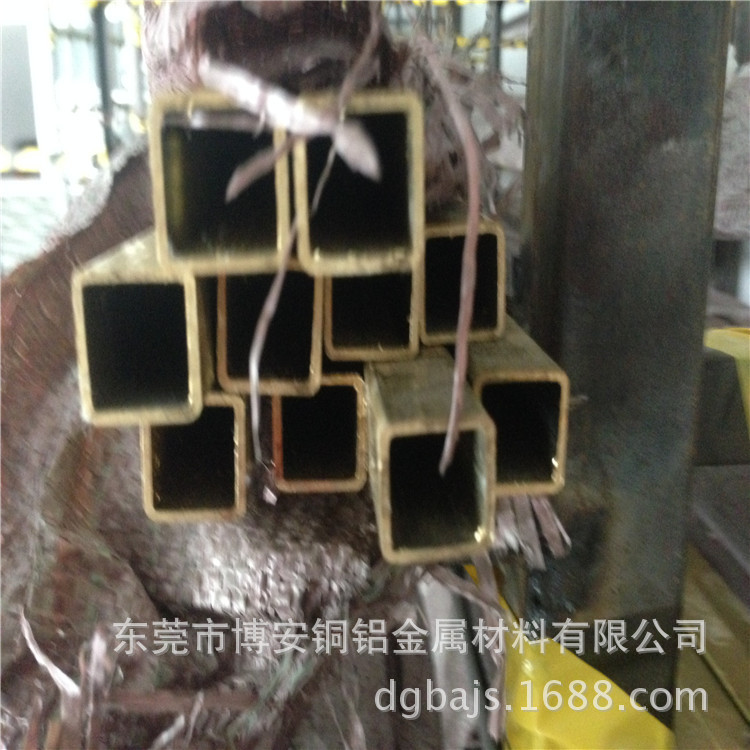 上海厂家加工现货H62黄铜方管 牙齿设备专用42*42*2*51mm切面整齐