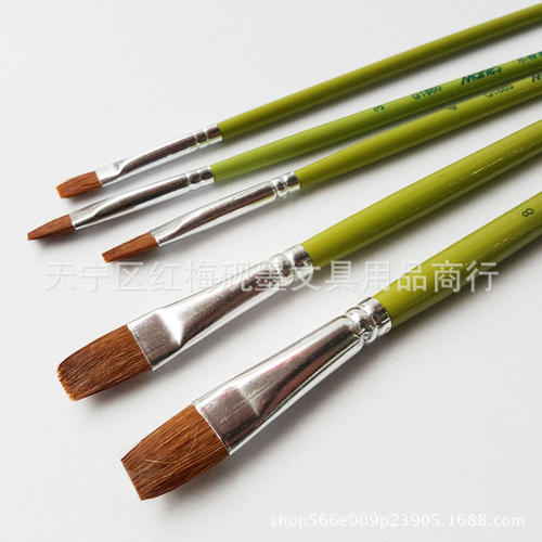 Marley brand G1860 green stick gouache brush single gouache paint brush horse hair gouache watercolor pen