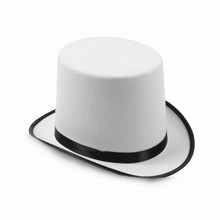 白色魔术师帽子魔术礼帽林肯高帽高礼帽爵士帽万圣节演出服配现货