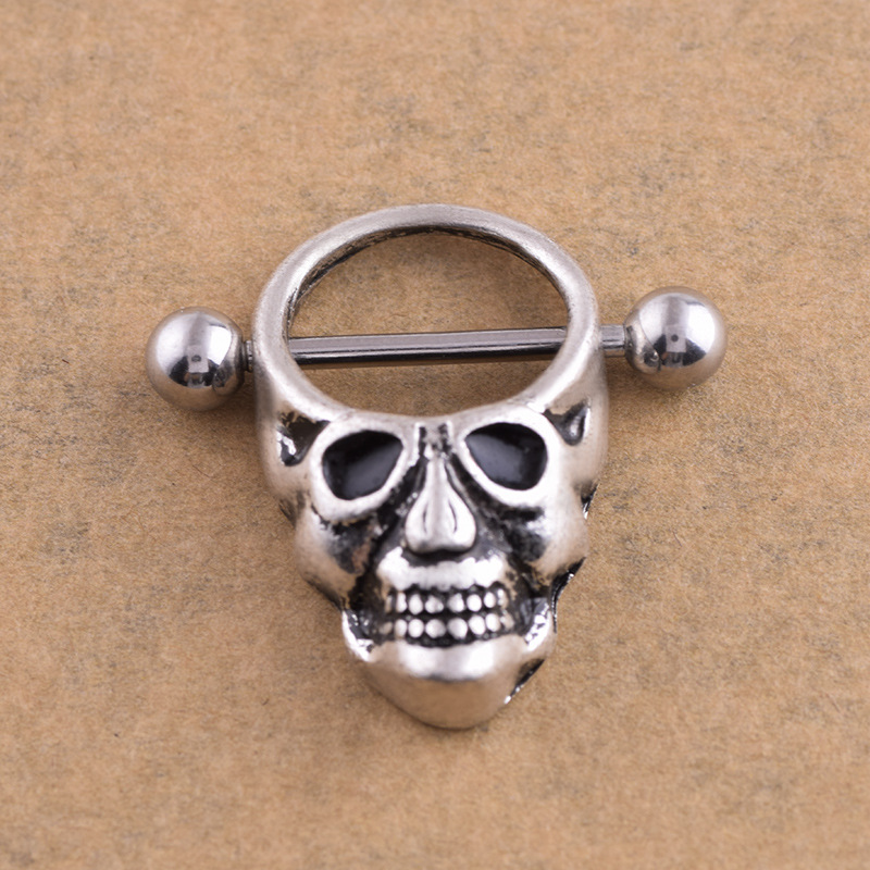 Fashion Skull Breast Ring Stainless Steel Jewelry Wholesale display picture 2