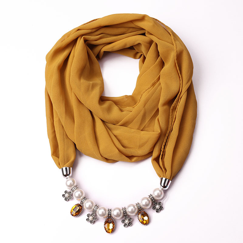 Shiffon necklace pearl