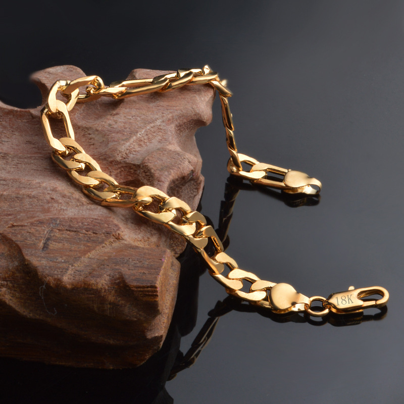 2021 Gold Bracelet Men 31NK Chic Bracelet Explosion Models 18K Gold Plating Copper Jewelry