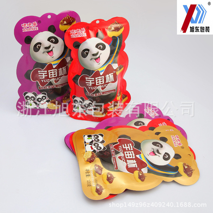 异形巧克力饼干食品自立袋 充气包装铝箔休闲零食小包装厂家定