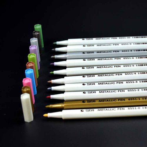 Star hard-head color paint pen drawing handwritten newspaper metal pen handbook DIY photo album marker pen student stationery