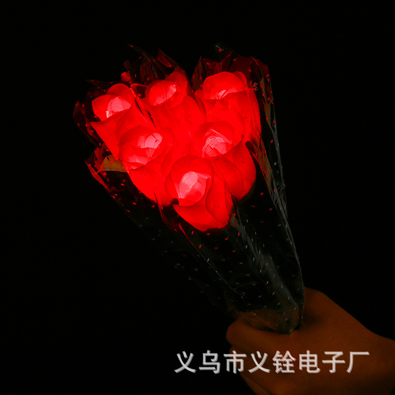 Реалистичная светящаяся роза, праздничнный ночник на день Святого Валентина, электронный фонарь, розы, подарок на день рождения