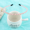 Hair accessory, double row fishing line, headband with beads, crystal, 2021 collection, new collection, Korean style