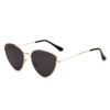 Metal sunglasses, trend glasses solar-powered, cat's eye, European style