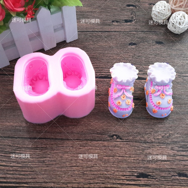 Zapatos de cerámica suave hecho a mano jabón molde chocolate molde jabón molde DIY fondant herramienta pastel molde al por mayor