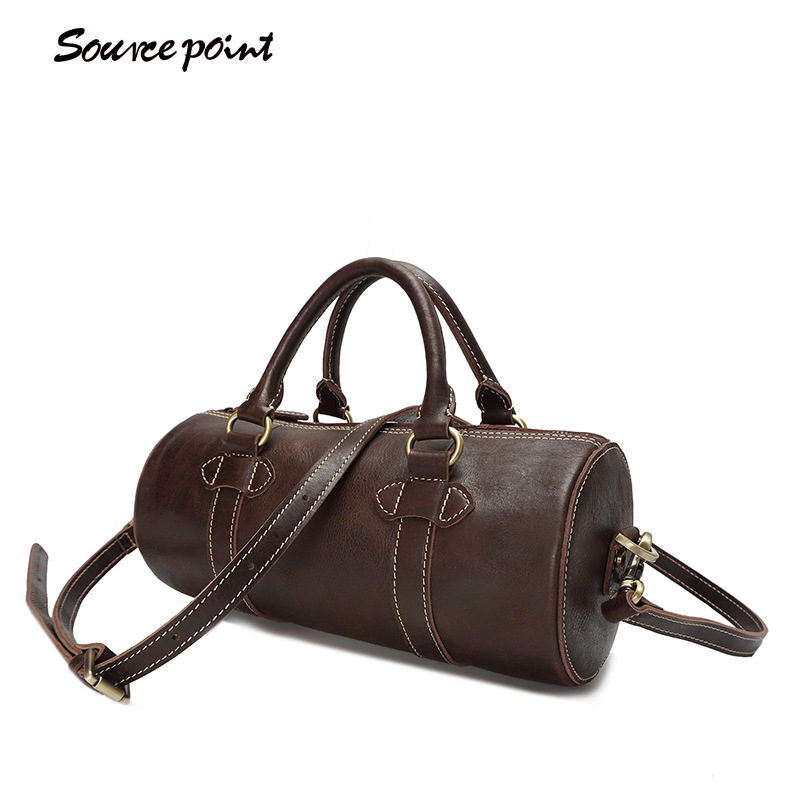 源点新款真皮手提包男单肩包时尚潮流个性斜挎包油光皮男女包现货