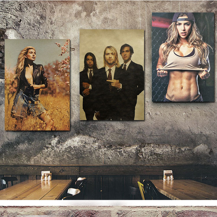 美式电影人物酒吧网咖咖啡厅家居木板画装饰画壁挂工艺品墙饰壁饰