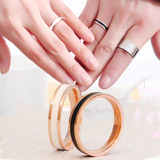 Золотое кольцо из нержавеющей стали подходит для мужчин и женщин для влюбленных, японские и корейские, в корейском стиле, 18 карат, розовое золото, на указательный палец