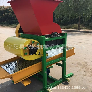 家用花生种子剥壳机小型双风机脱粒机橡胶木辊不伤胚芽花生脱粒机