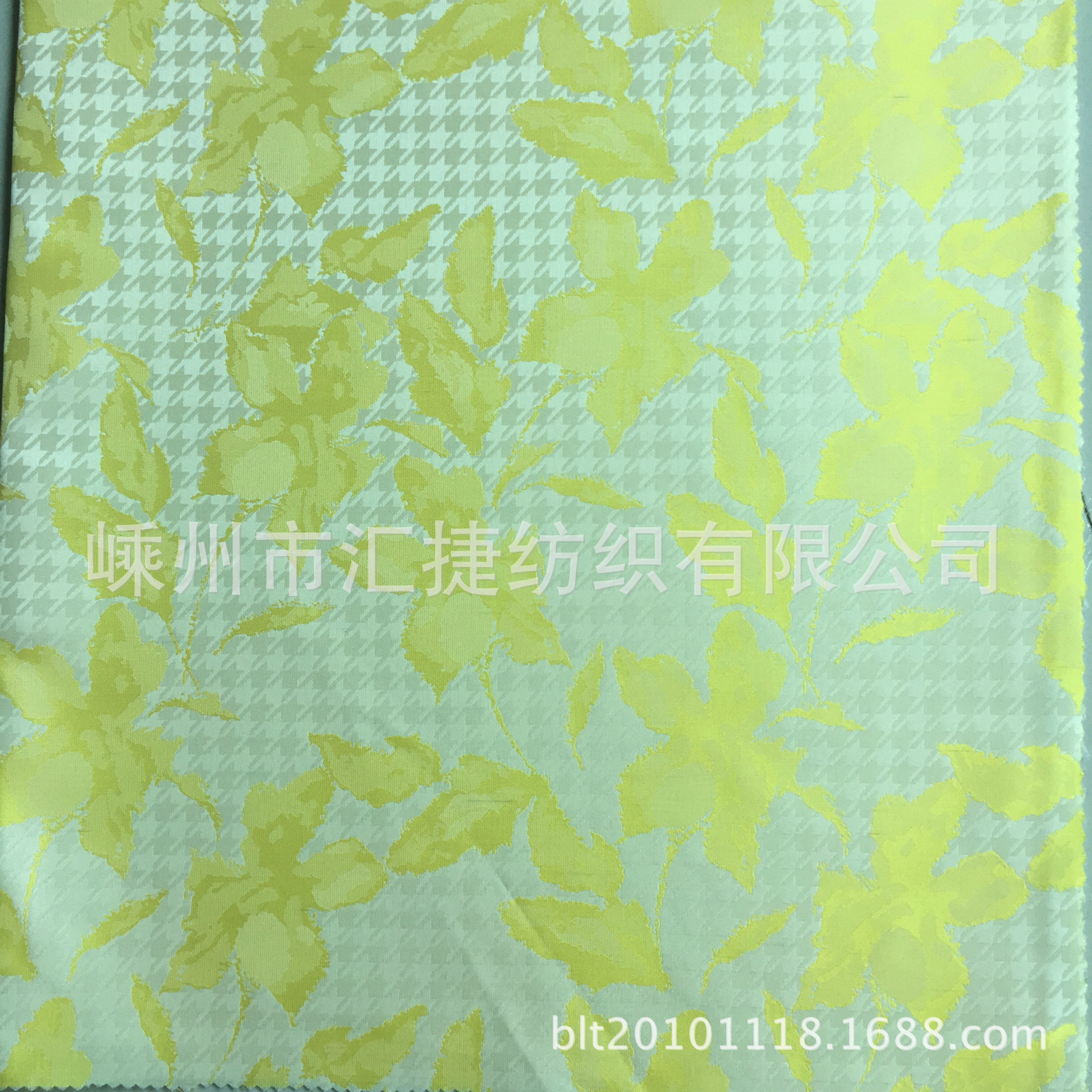 工厂直供色织高密大提花时装鞋面裙子裤子面料叶子图案提花面料