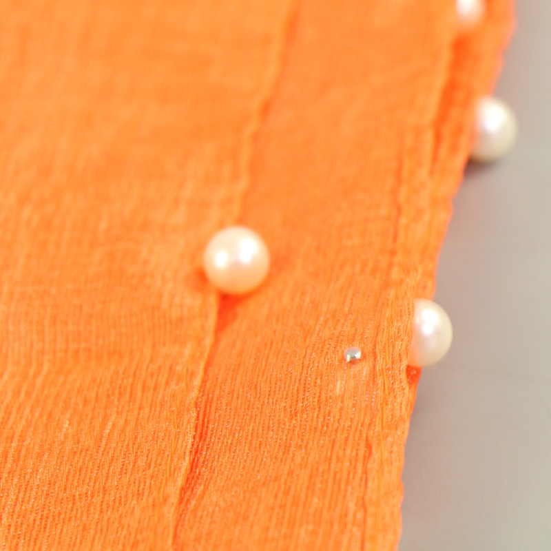 20# (2) -钉珍珠围巾荷兰亚麻单色围巾