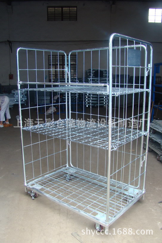 上海汽车零部件周转料架物流台车手推车笼车两面车料架车