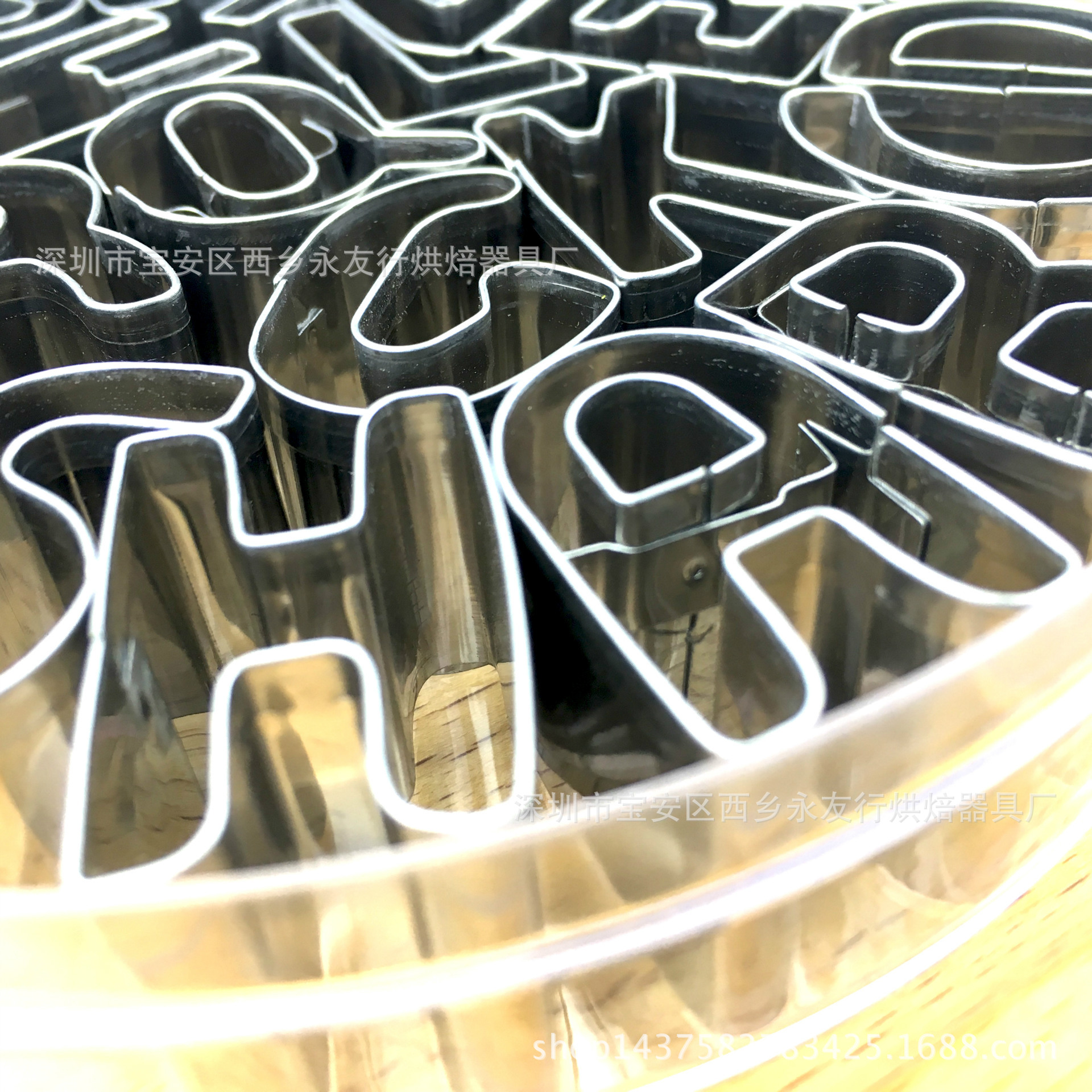 6pcs字母饼干模具 水果切刀 蛋糕模 烘焙英文曲