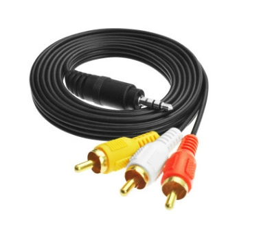 3,5 мм к трем лотосным линиям 1,5 м 3,5 к 3RCA аудио и видео линия 1 минт 3 лотосная линия аудио и видео AV кабель