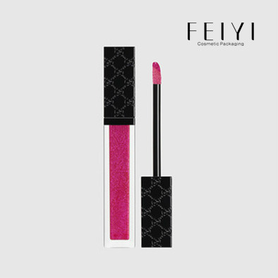 化妆品塑料包材 方形亮黑色泽唇彩瓶 唇蜜唇釉膏管外壳 M3083